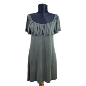 Milkmaid Baby Doll cottage core Mini Dress Size M Puff Sleeves Blue Rain